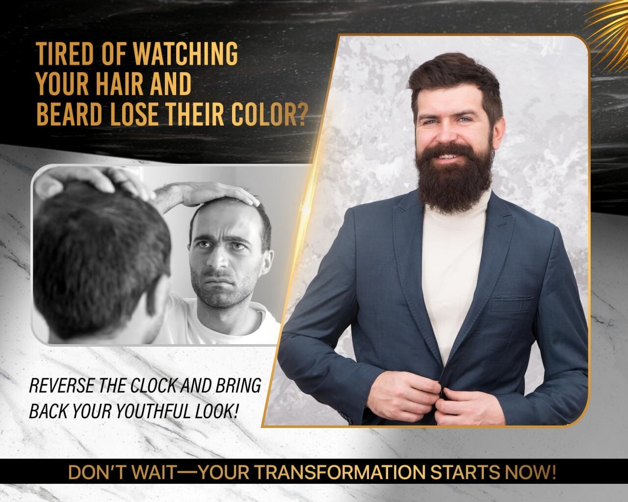 Hair Growth Vitamins For Men – Anti Hair Loss Pills. Regrow Hair & Beard.60days