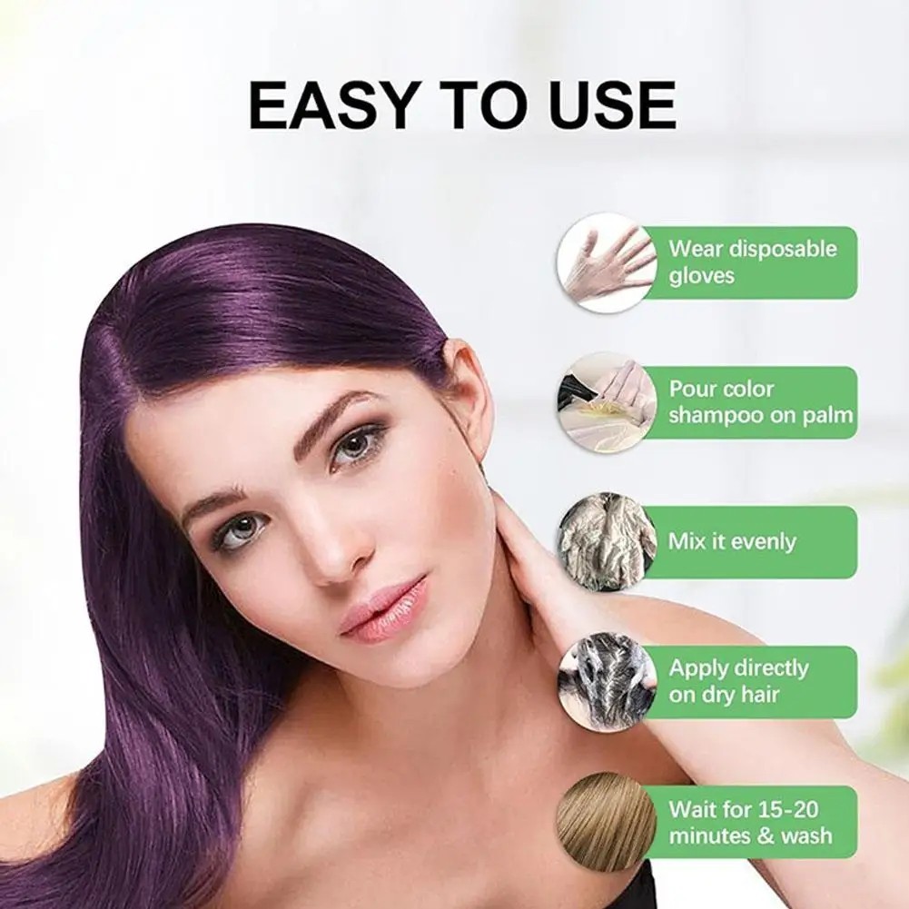 Polar-Hair Dye Shampoo Polar Hair Care, Hair Care Shampoo 200ML/6.7 OZ 4 Colors!