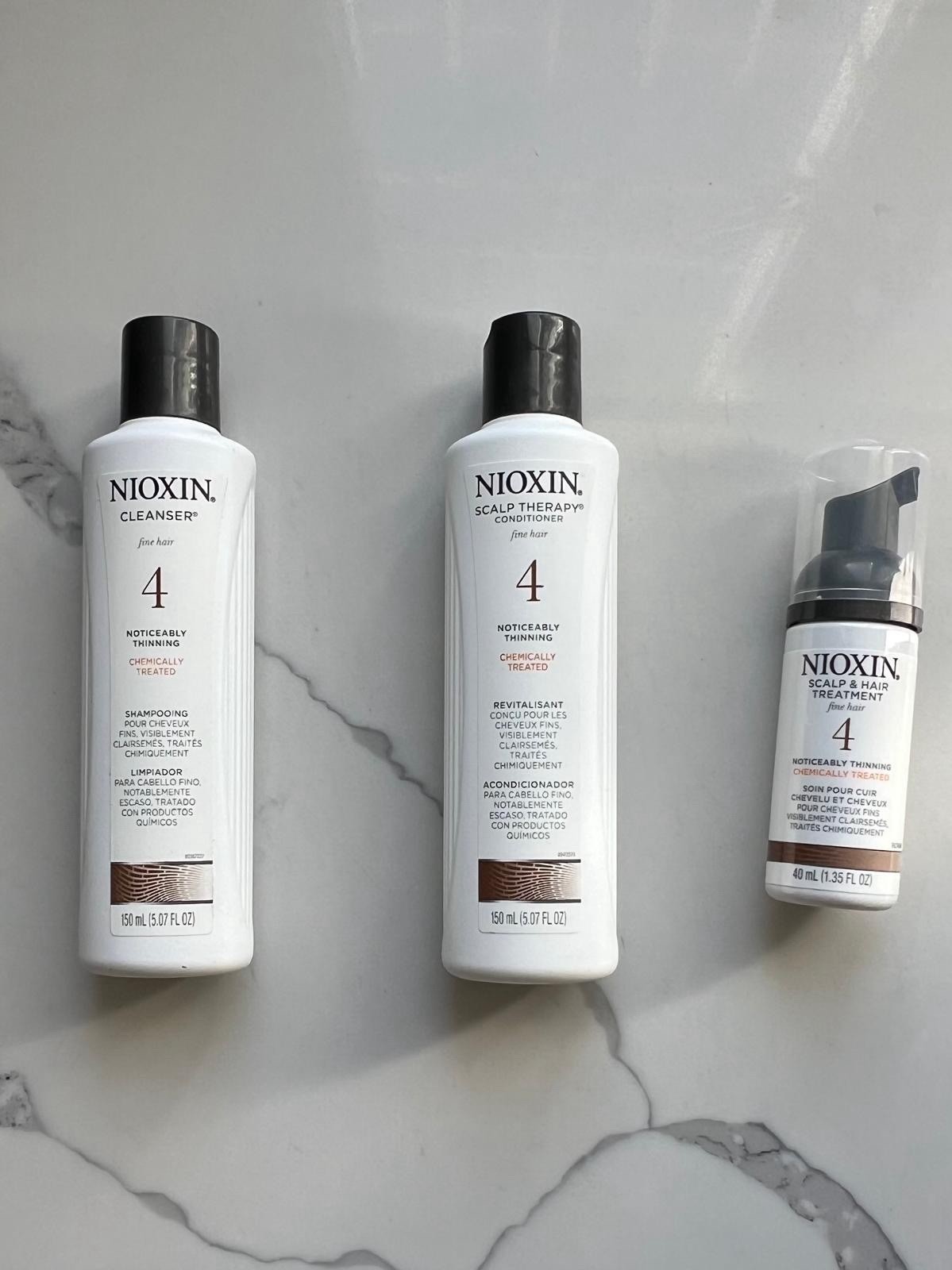 Nioxin System #4 Hair Trial Kit Cleanser Scalp Therapy Scalp Treatment 5.07 oz