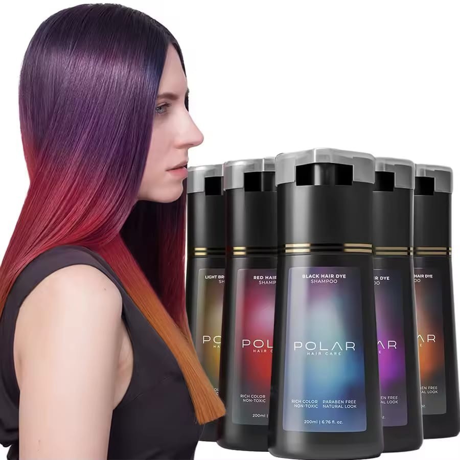 200ml Polar Hair Instant Dye Shampoo Hair Color Shampoo for Hair Natural Color