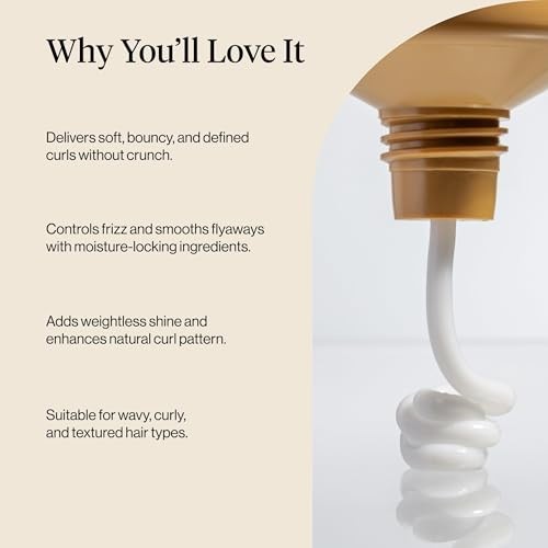 Kitsch Moisturizing Curl Cream for Curly Hair – Lightweight Curly Hair Products