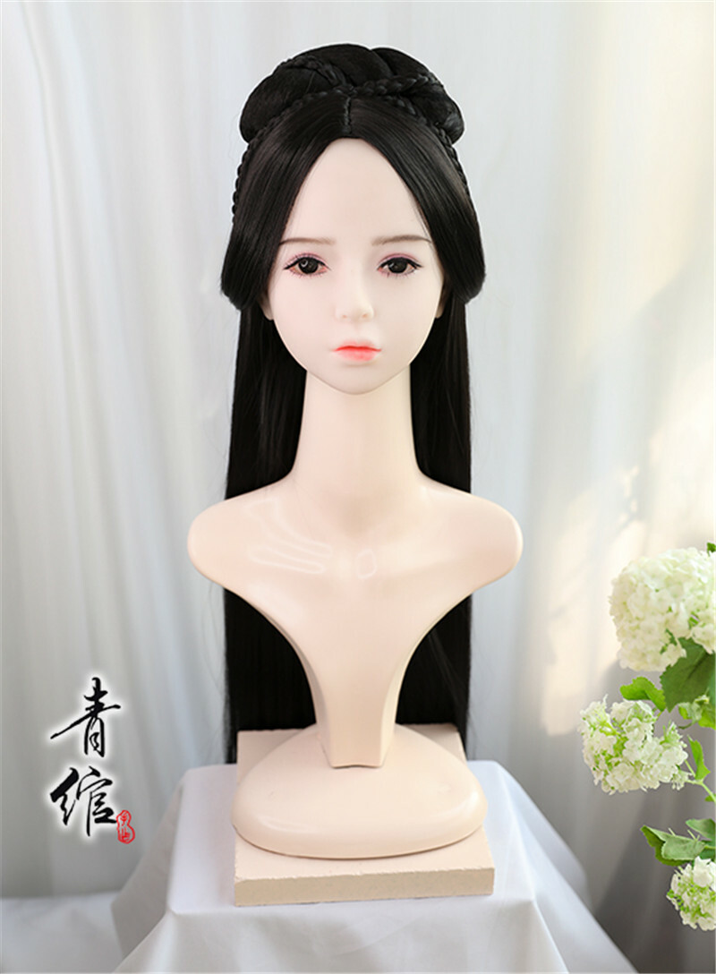 Lady Cosplay Hanfu Wig Chinese Ancient Traditional Hairpiece Party Prop Wigs New