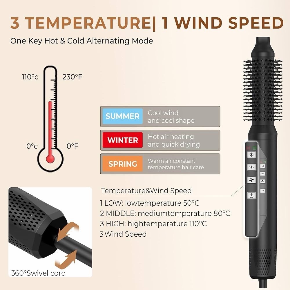 5 In 1 Air Styler, Hair Styler, 1300W Hair Dryer Brush With High-Speed