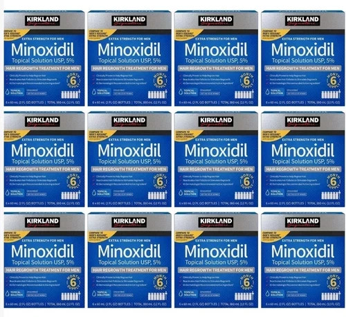 Minoxidil 5% Hair Regrowth Serum for Men Hair and Beard Loss Treatment 6 Month
