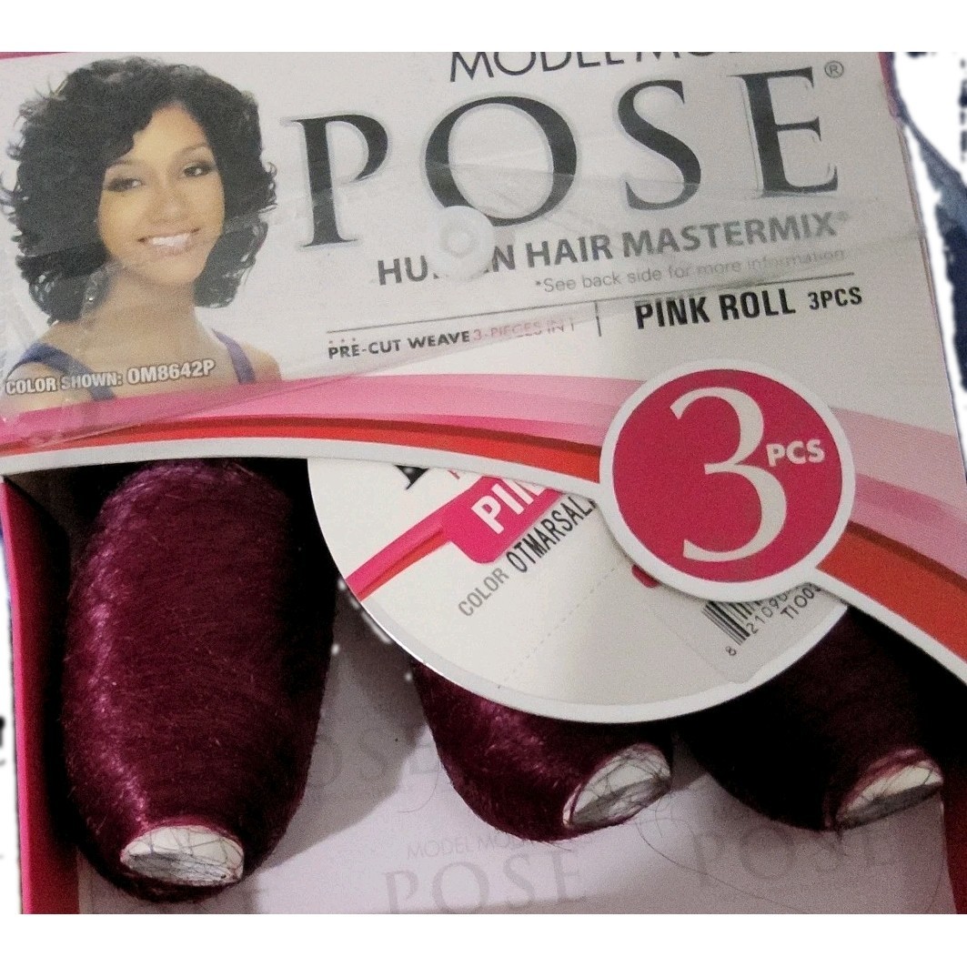 Model Model Pose Human Hair Weft Extensions Straight Tangle Free Pink 3pcs