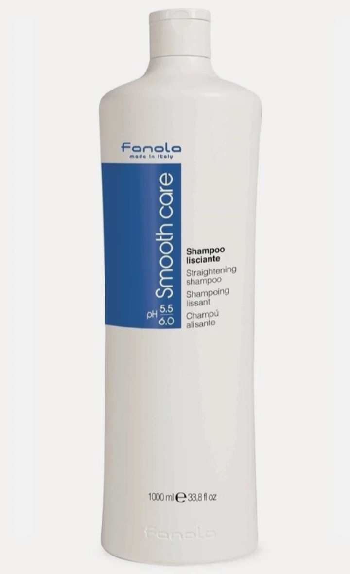 1 New Fanola Smooth Care Straightening Shampoo, Ph 5.5/6.0, Made in Italy
