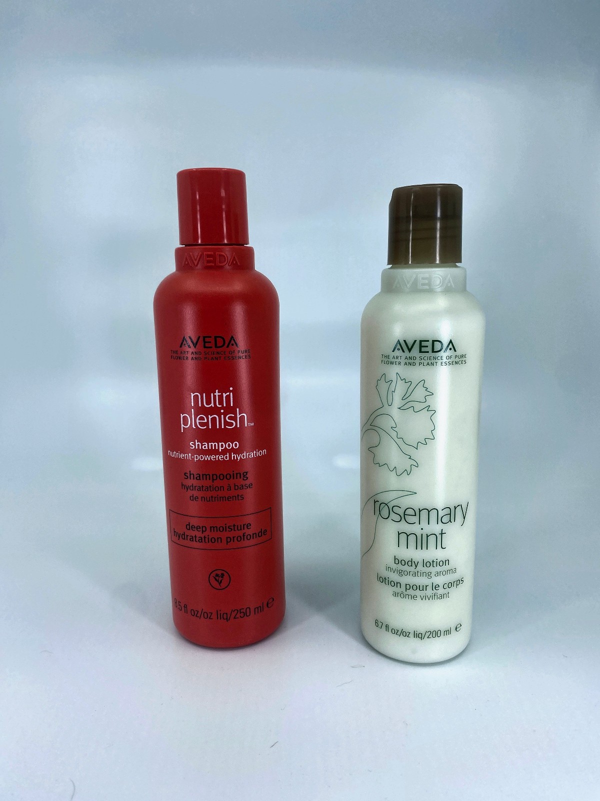 NEW Aveda Rosemary Mint Purifying 6.7oz & Nutriplenish Deep MoistureShampoo 8oz