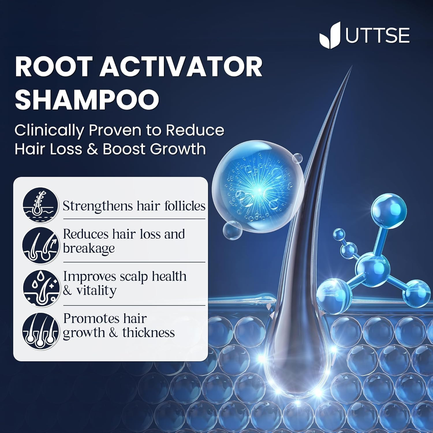 Root Activator Shampoo for Men: Hair Growth Shampoo for Men’S Thinning Hair and