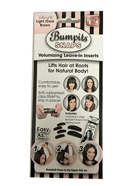 Bumpit Snaps Hair Volumizing Leave-in Inserts Dark Brown/black light Blonde