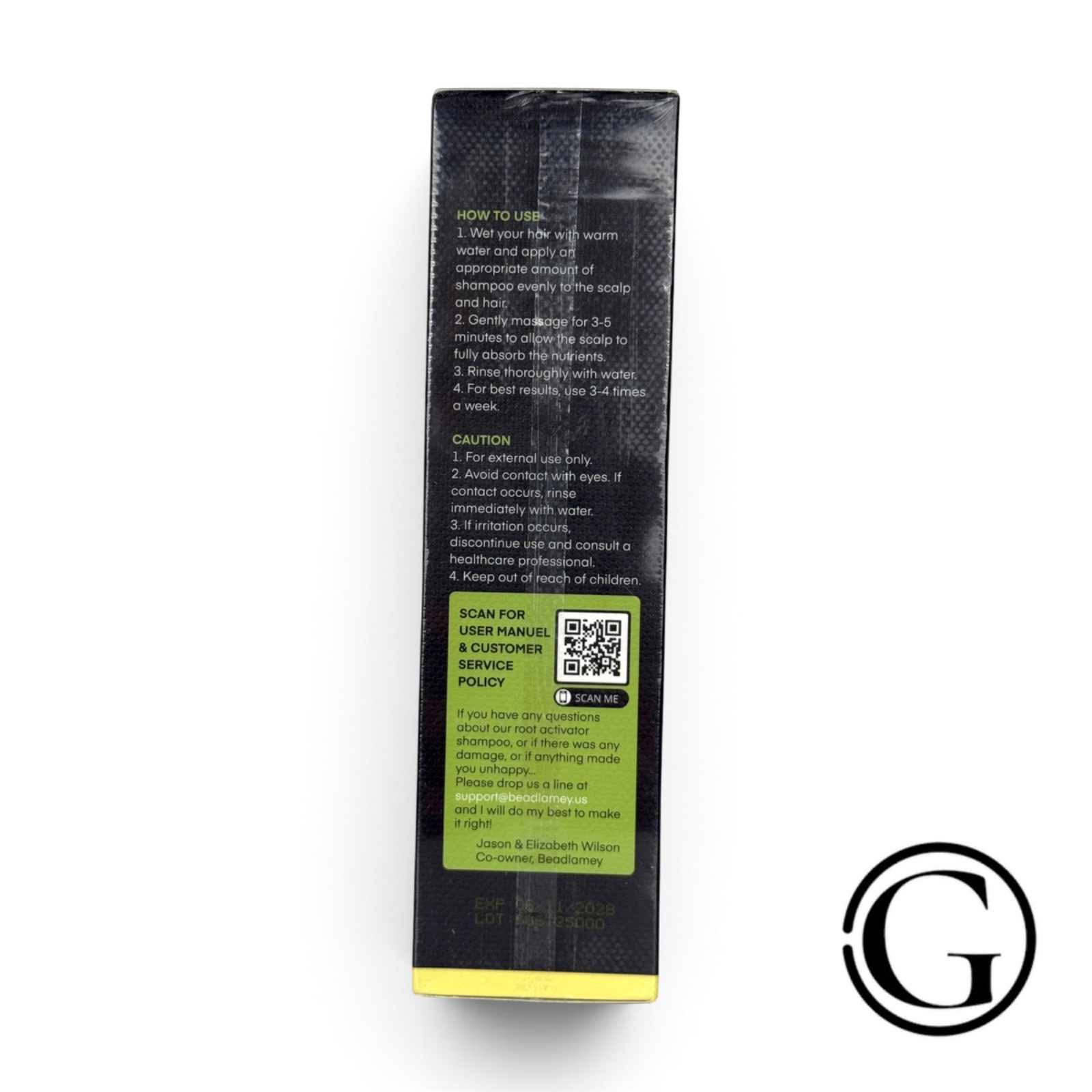 Beadlamey Root Activator Shampoo 10.1 fl oz 300ml NIB
