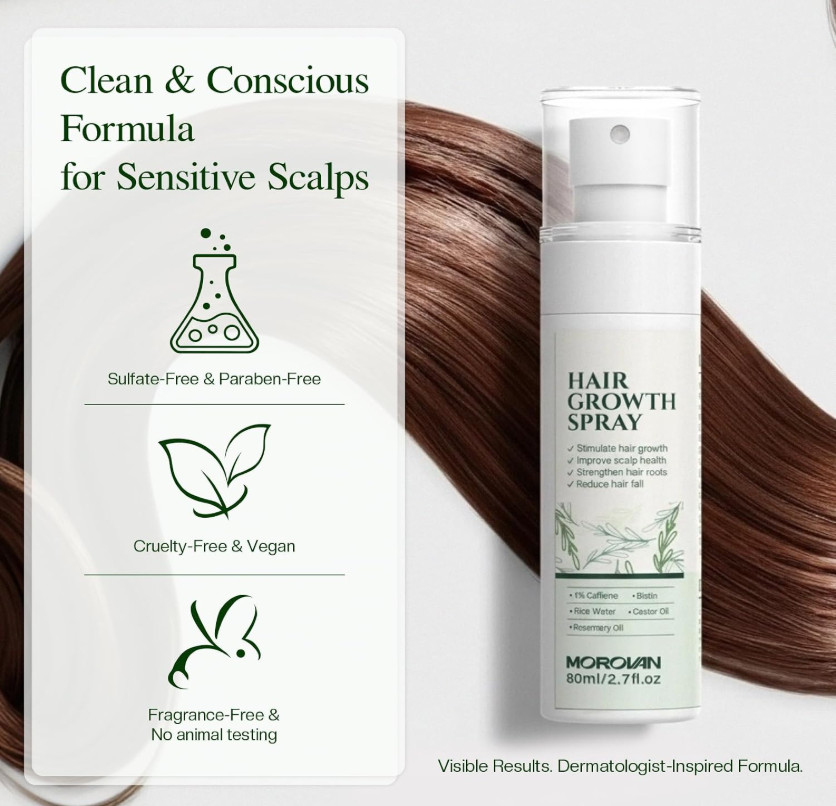 Hair Growth Spray Rosemary Oil Biotin Caffeine Castor Oil Anti Hair