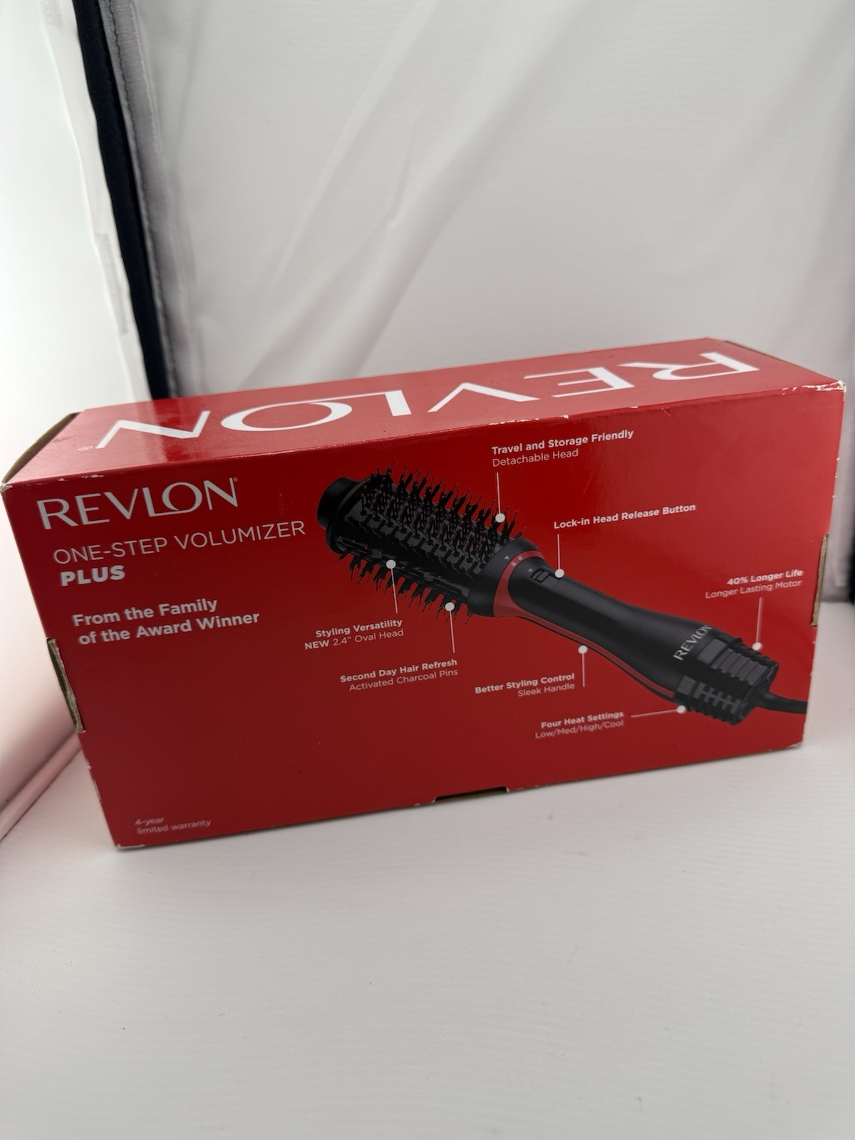 Revlon One-Step Volumizer Plus Hair Dryer Brush 2.4in Detachable, 4 Heat
