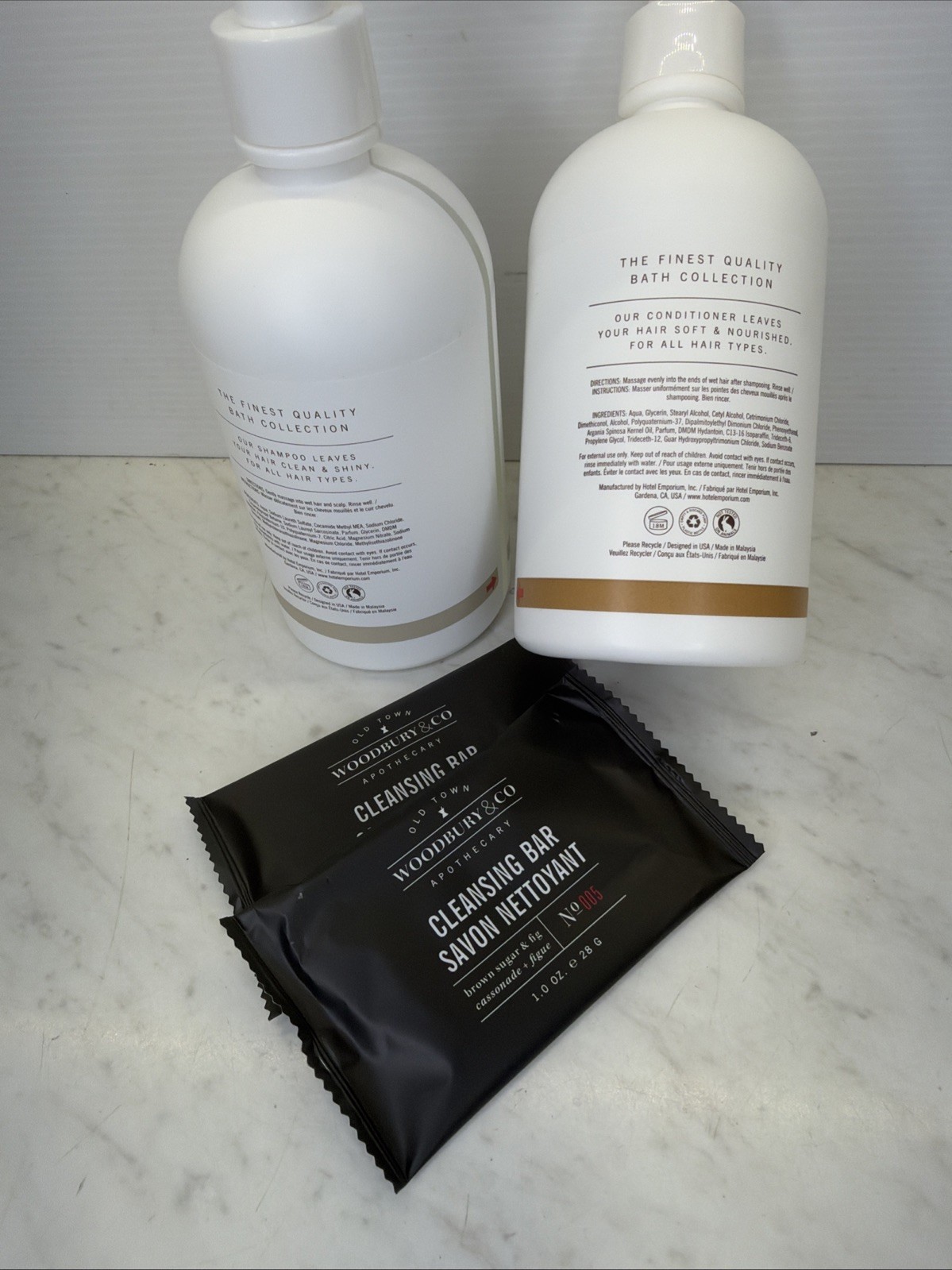 2 Bottles Woodbury & Co. SHAMPOO & CONDITIONER Set 16.9oz Brown Sugar & Fig