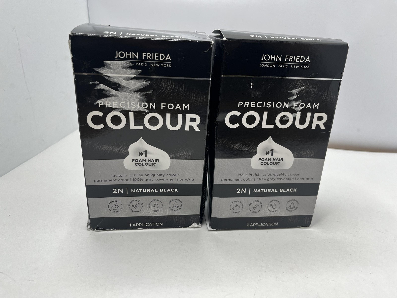 John Frieda 2pk Precision Foam Colour 2N Natural Black Permanent Hair Dye
