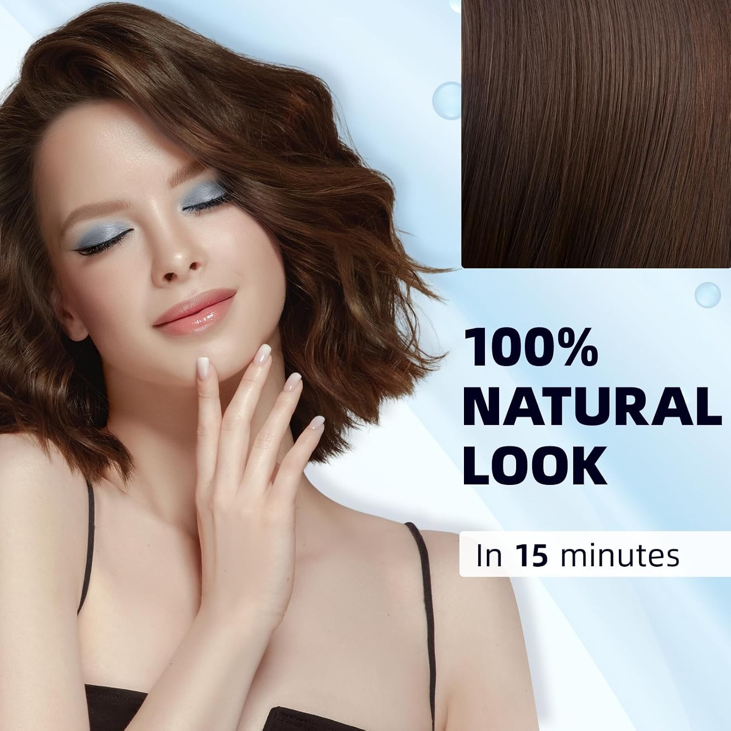 3 in 1 Hair Dye Shampoo 500ml Dark Brown Hair Color Shampoo Instant Hair Dye