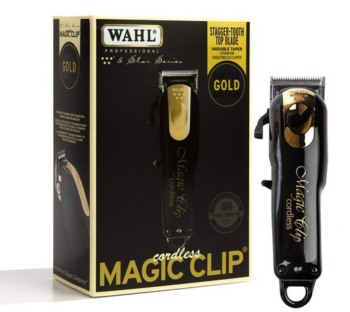 Wahl NEW Professional 5 Star Edition 8148-100 Gold Cordless Magic Clip Black