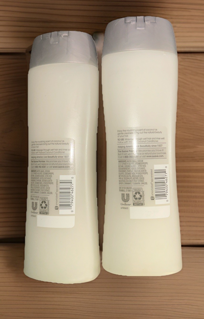 Suave Essentials Tropical Coconut Extract Nourishing Shampoo 15 oz Lot of 2 NEW
