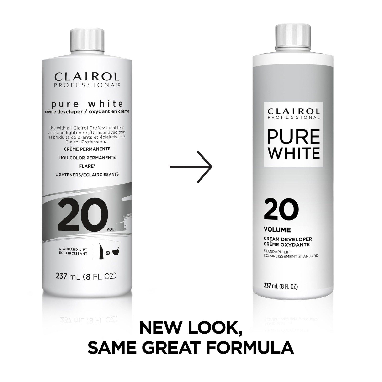 Pure White 20 Volume Hair Developers for Lightening & Gray Coverage
