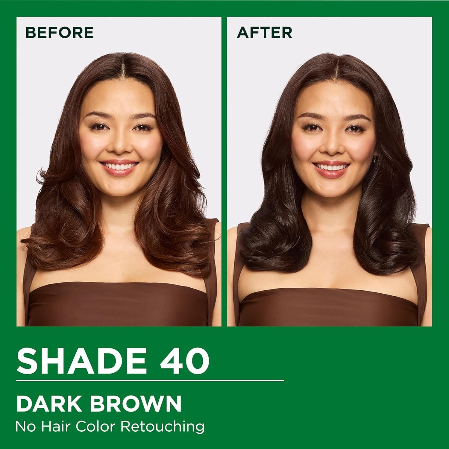 3PACK Garnier Nutrisse Nourishing Permanent Hair Color Creme, 40 Dark Brown