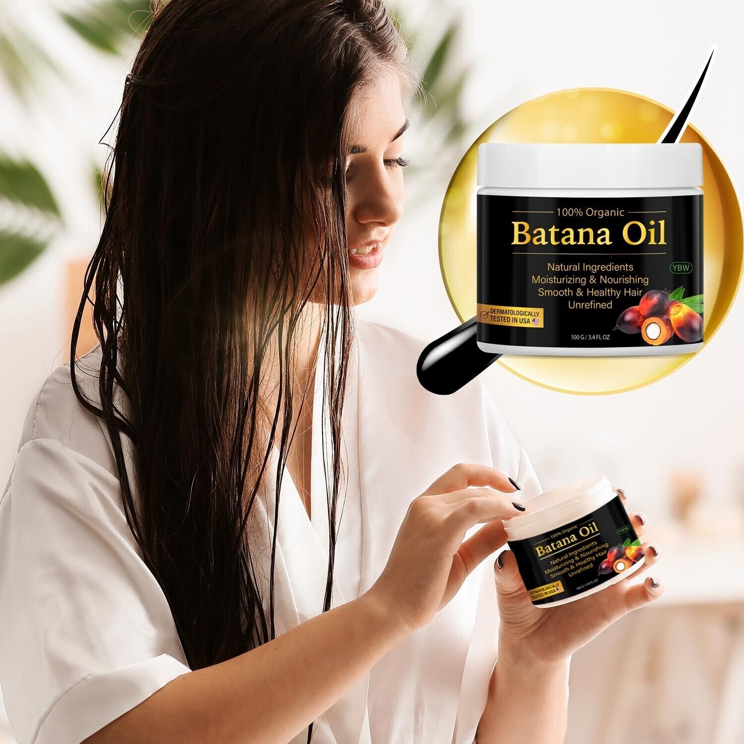 Batana Oil for Hair Growth -100% Natural – Prevents Hair Loss, Eliminates Spli