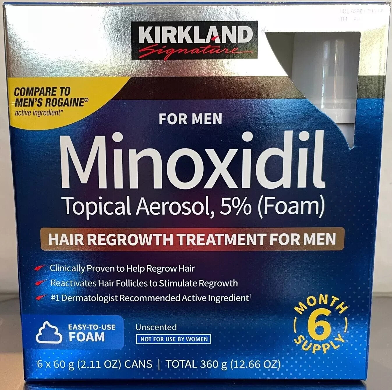 ✳️ Kirkland Signature Minoxidil 5% Foam Men Hair Regrowth Treatment 2 Month 2024