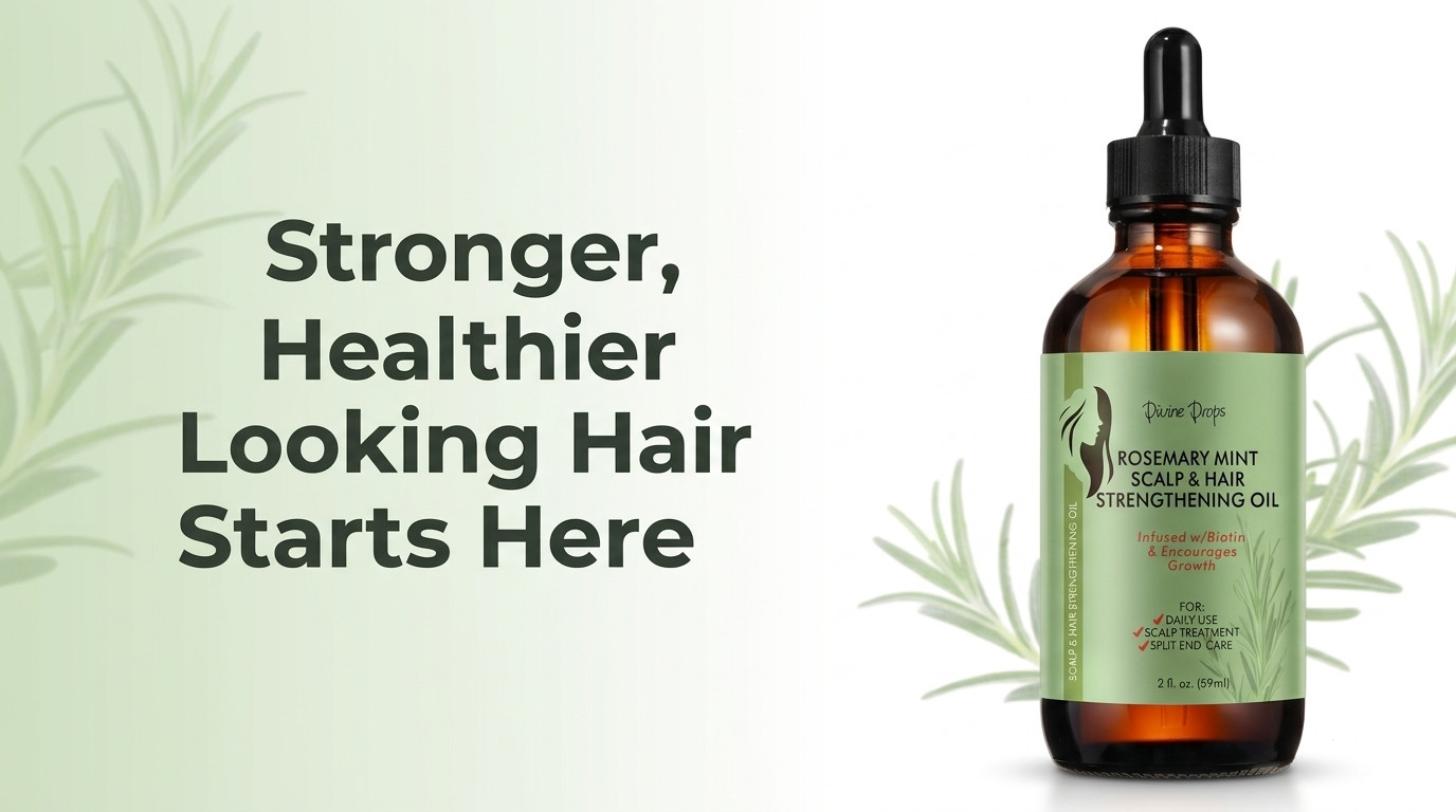 Divine Drop Organic Rosemary Oil for Hair Growth,100% Pure Mint Scalp & Hair Oil