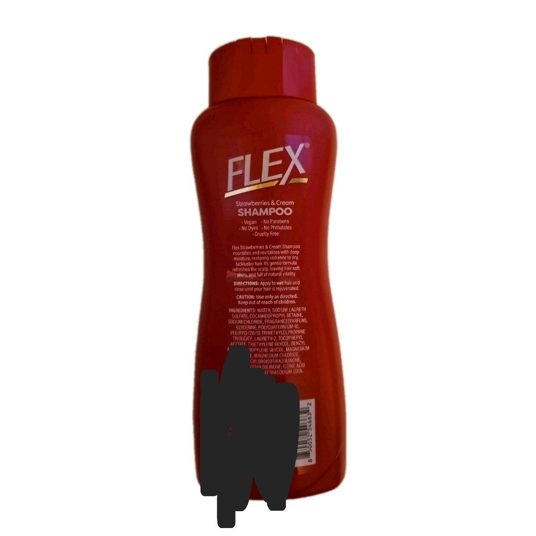 Flex Strawberries & Cream Shampoo 3 Pack 15 fl oz Vegan Hydrating Daily Clean
