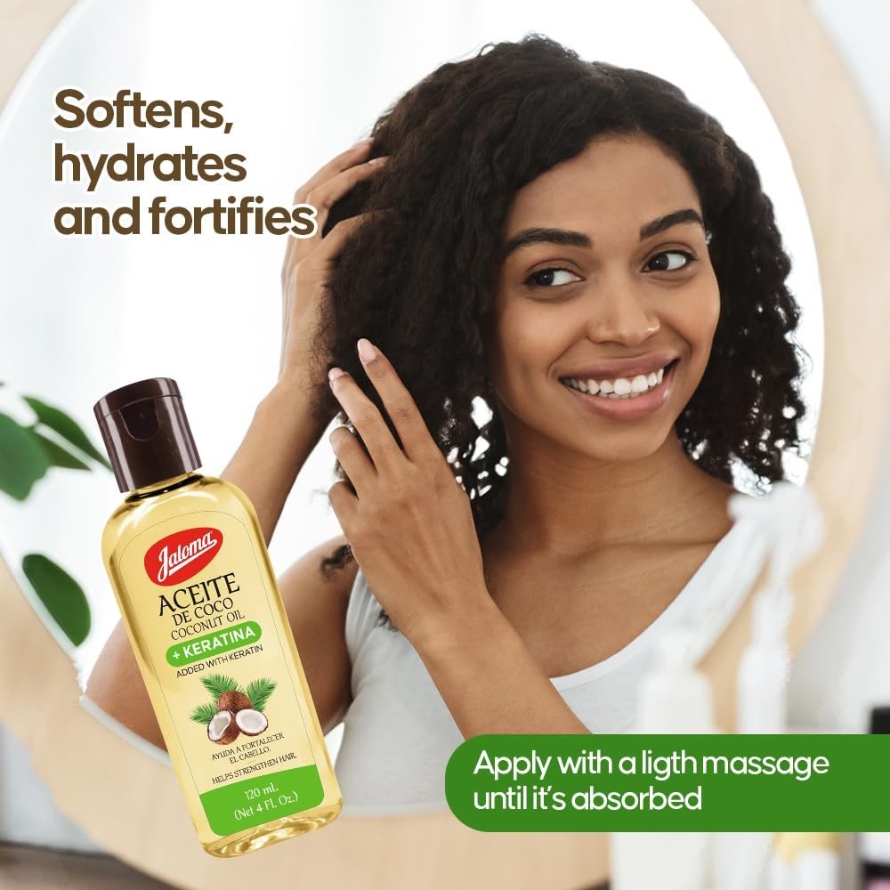 4 Oz Coconut Oil & Keratin – Unscented Moisturizer for All Hair Types