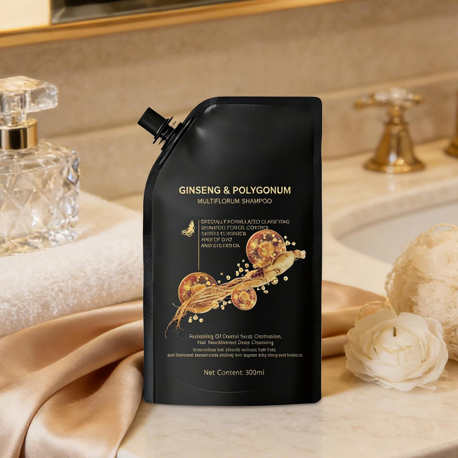 Ginseng Polygonum Hair Nourishing Shampoo 300ml Scalp Care Treatment^
