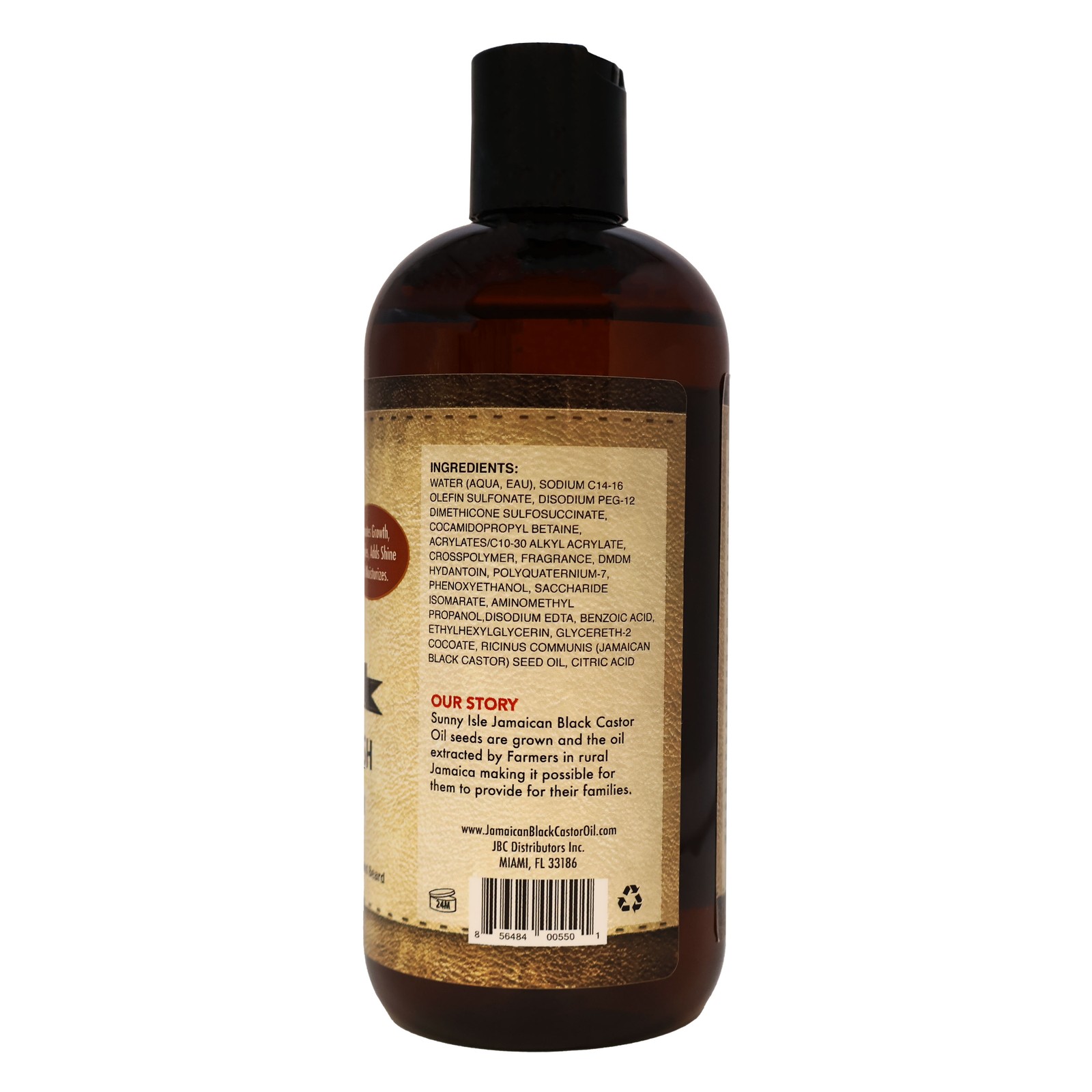 Sunny Isle Men 2N1 Hair Beard Wash Jamaican Black Castor Oil|Case of 6