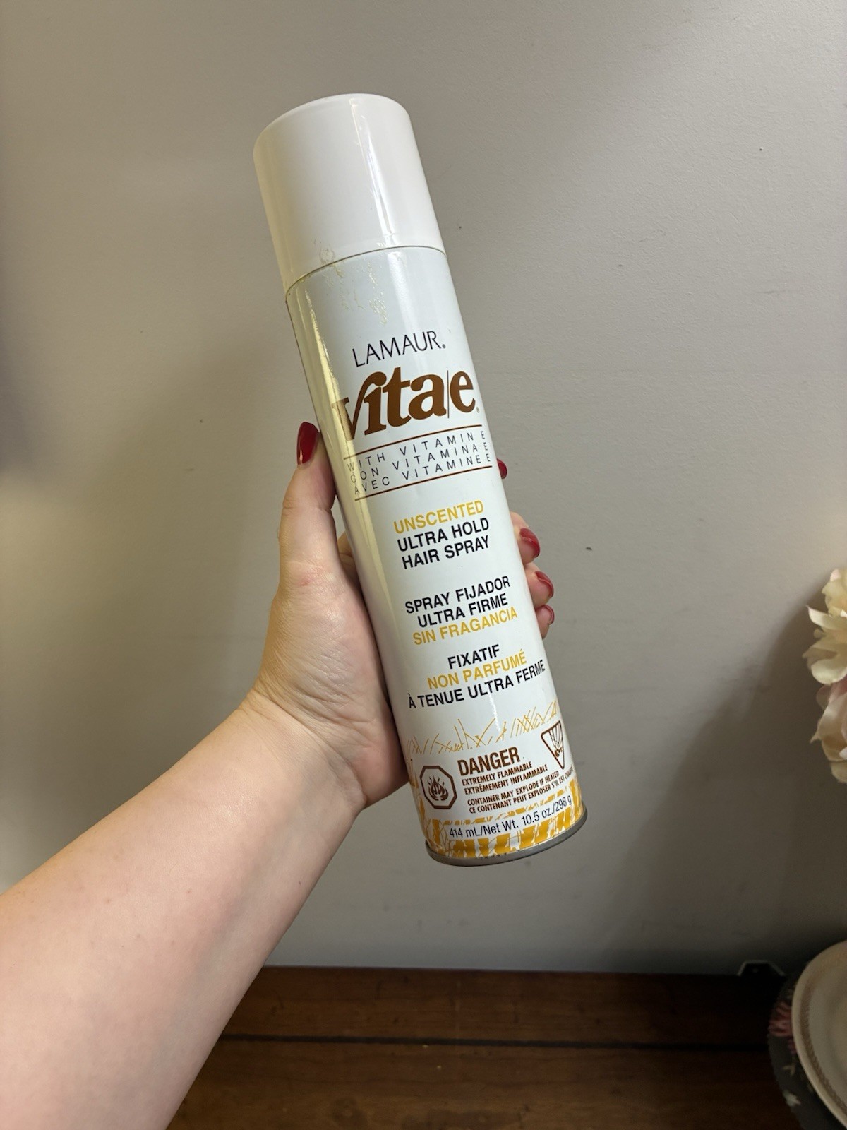 ORIGINAL Zotos Lamaur Vita E Unscented Ultra Hold Hair Spray 10.5oz NOS