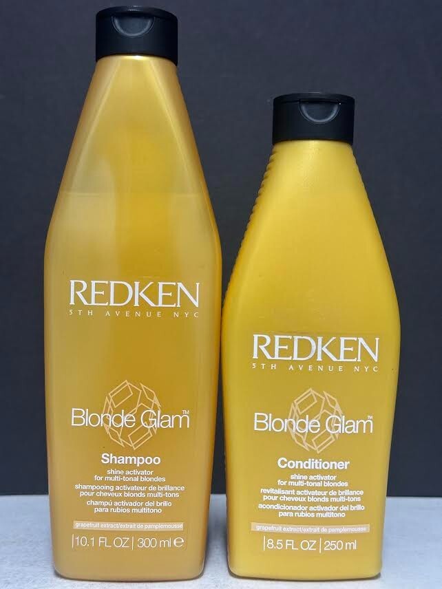 Redken Blonde Glam Shampoo 10.1 fl oz & Conditioner 8.5 fl oz Shine Activator
