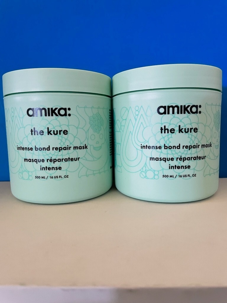 2 Amika The Kure Intense Bond Repair Mask 16oz New & Authentic