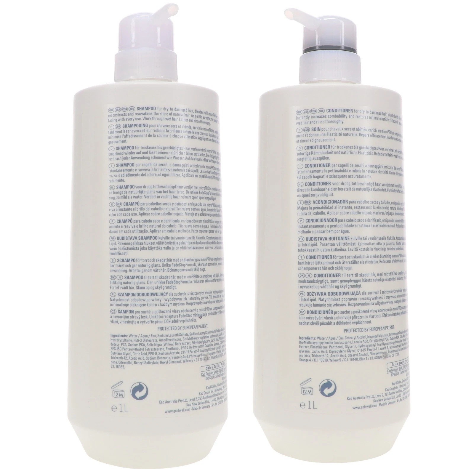 Goldwell Dualsenses Rich Repair Restoring Shampoo & Conditioner 33.8oz / 1000ml