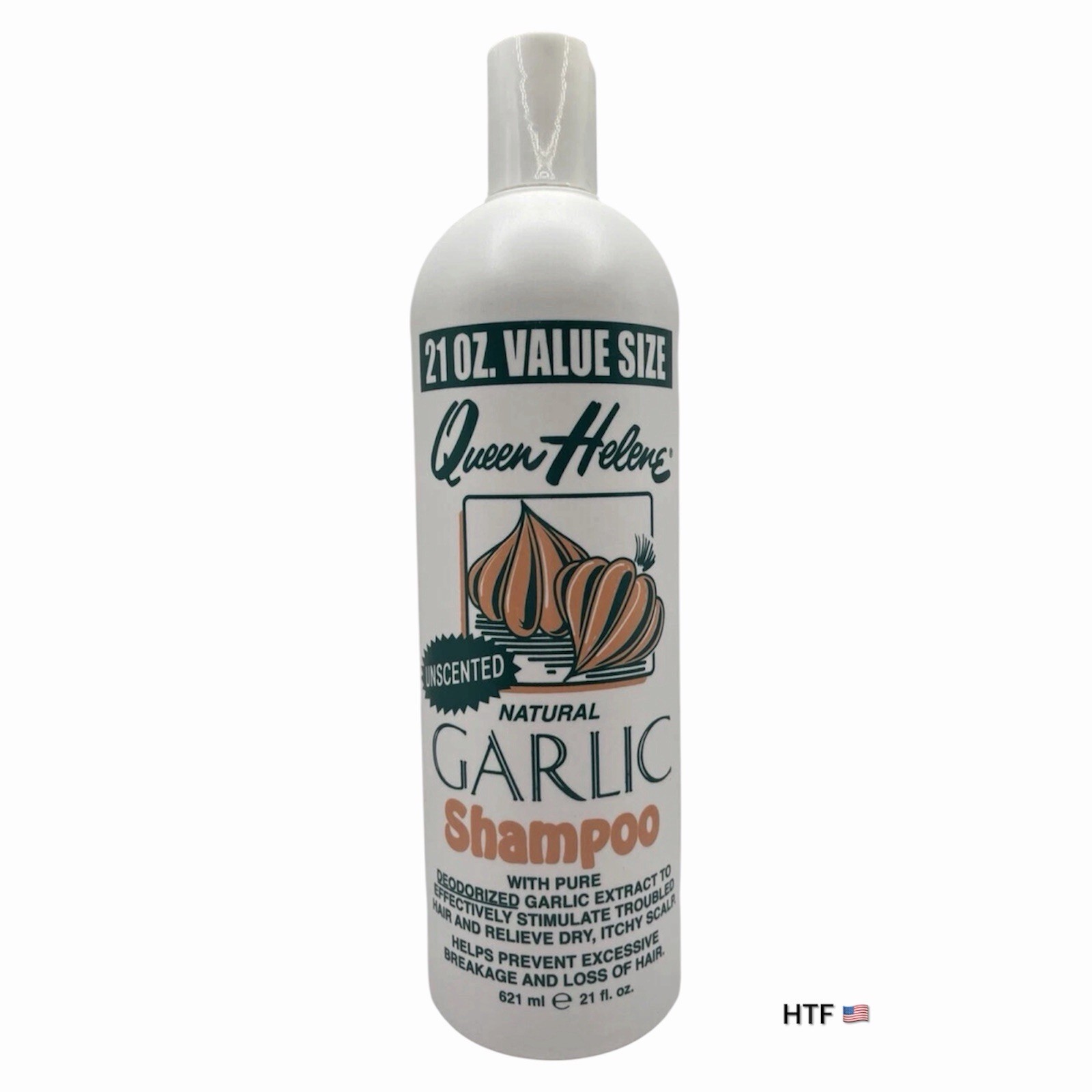QUEEN HELENE HELEN GARLIC SHAMPOO 21 FL. OZ, UNSCENTED NEW