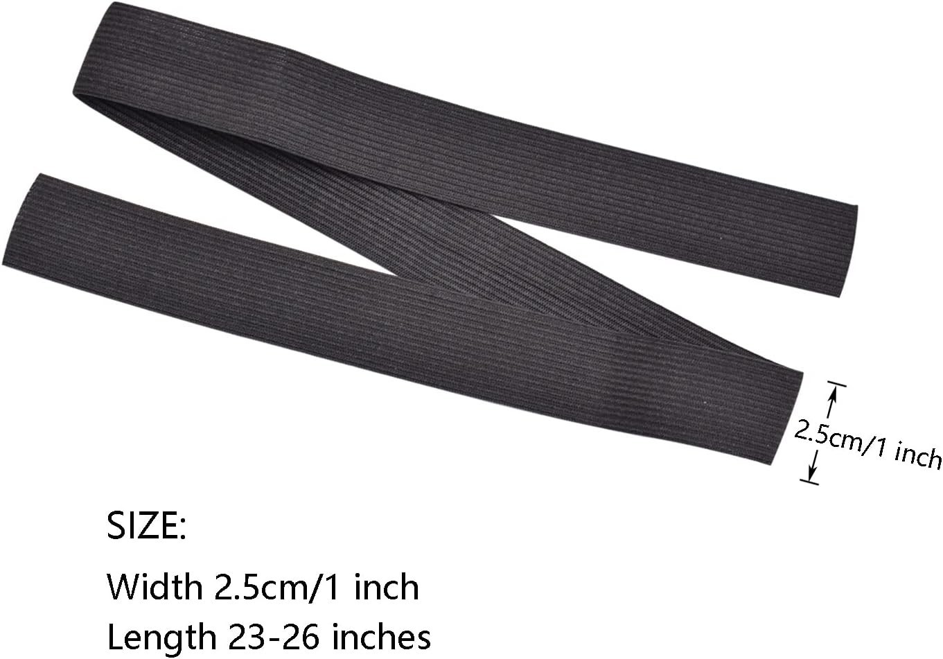 6 Pcs Wig Band Black Elastic Bands for Wigs Lace Frontal/Lace Closure (Width 2.5