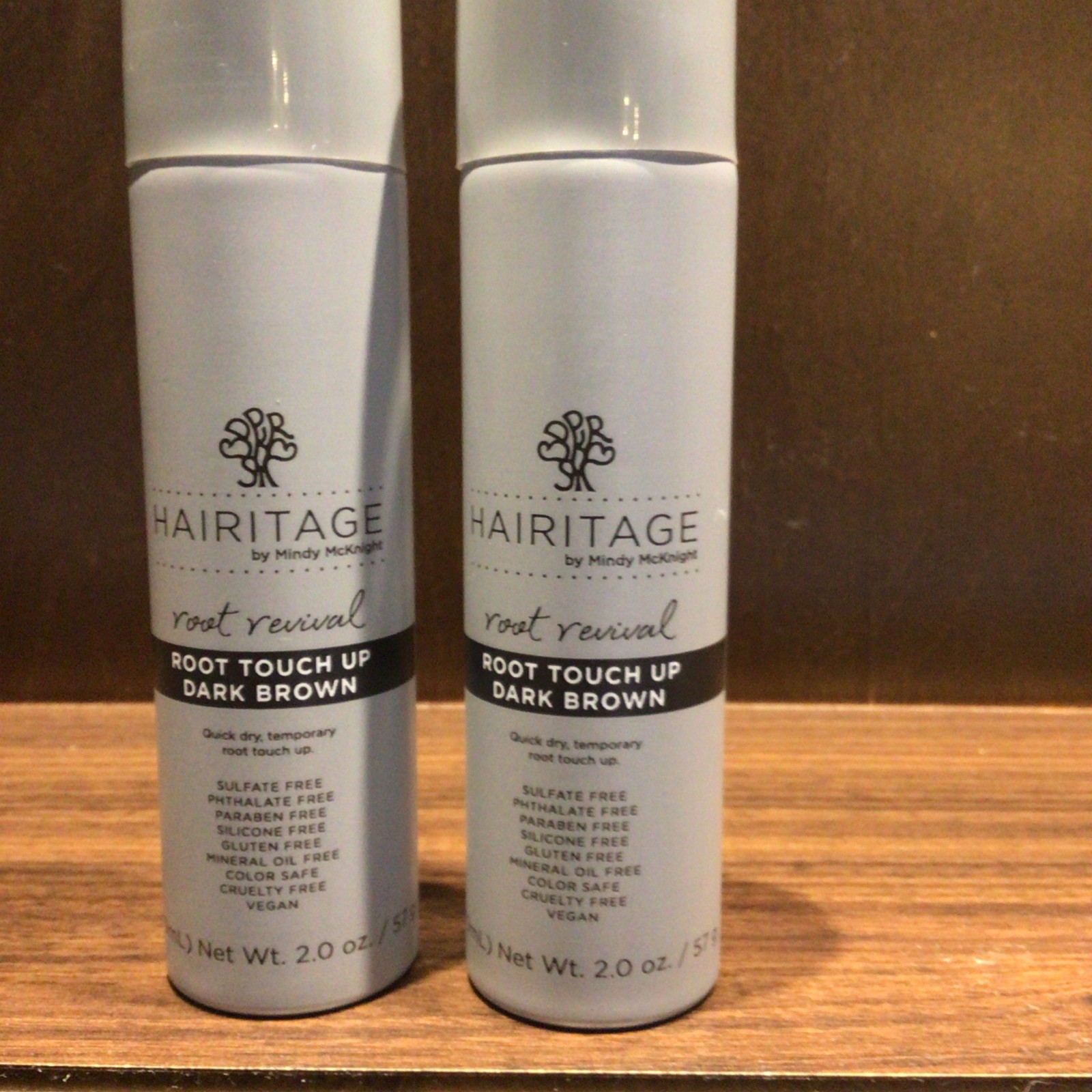 Hairitage Dark Brown Root Touch Up 2oz **LOT OF 2**
