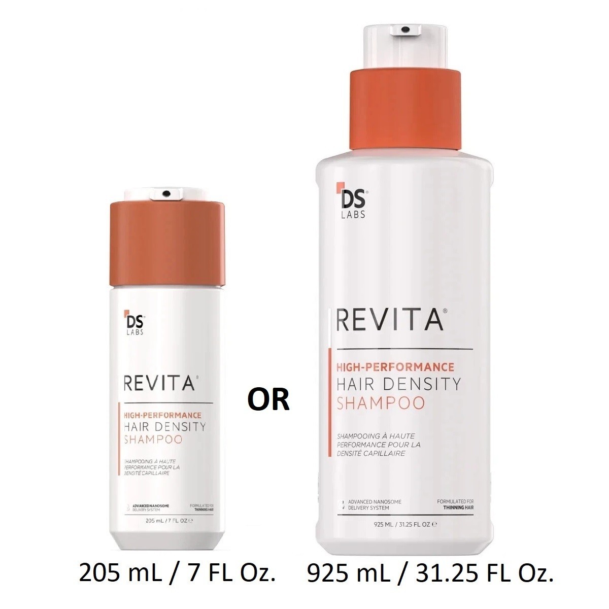 DS Laboratories Revita Hair Stimulating Shampoo, 925 ml /31.3oz OR 205ml /7oz