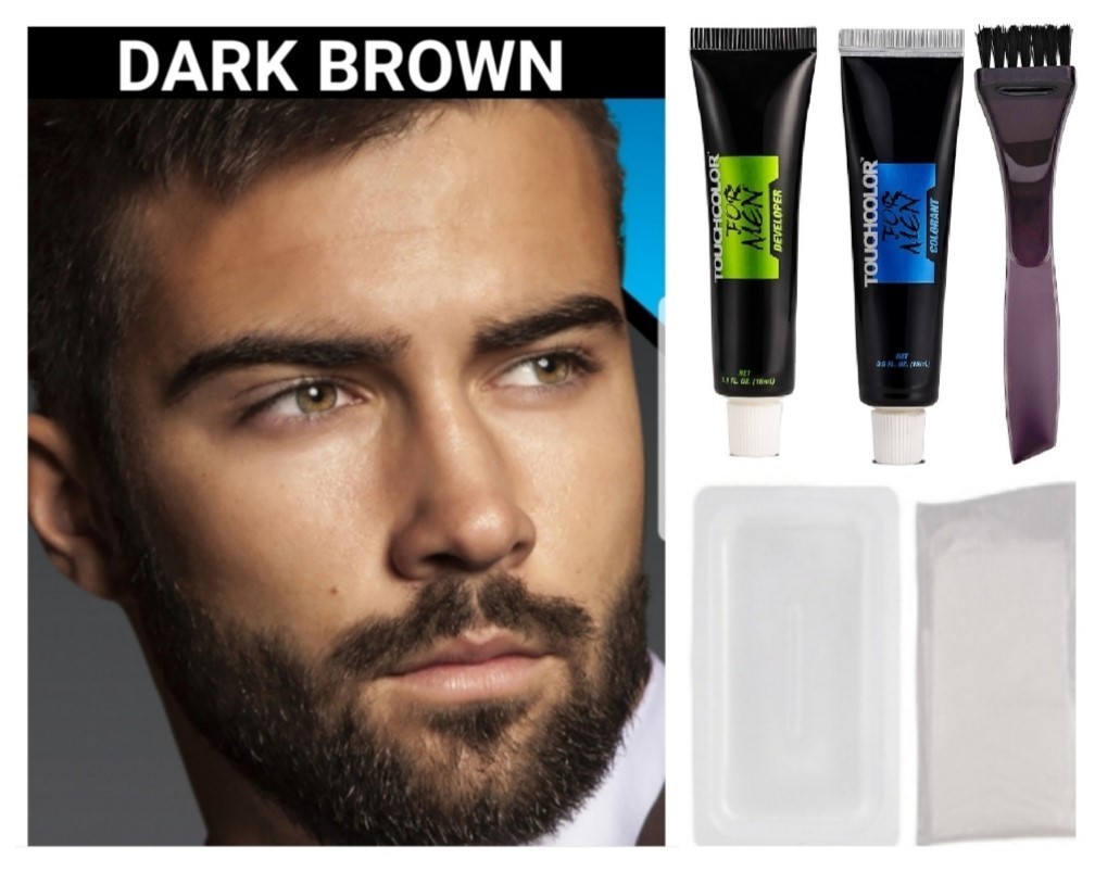 Beard & Mustache Hair Dye Cream – Fast Gray/White Coverage Black/Brown/Blonde