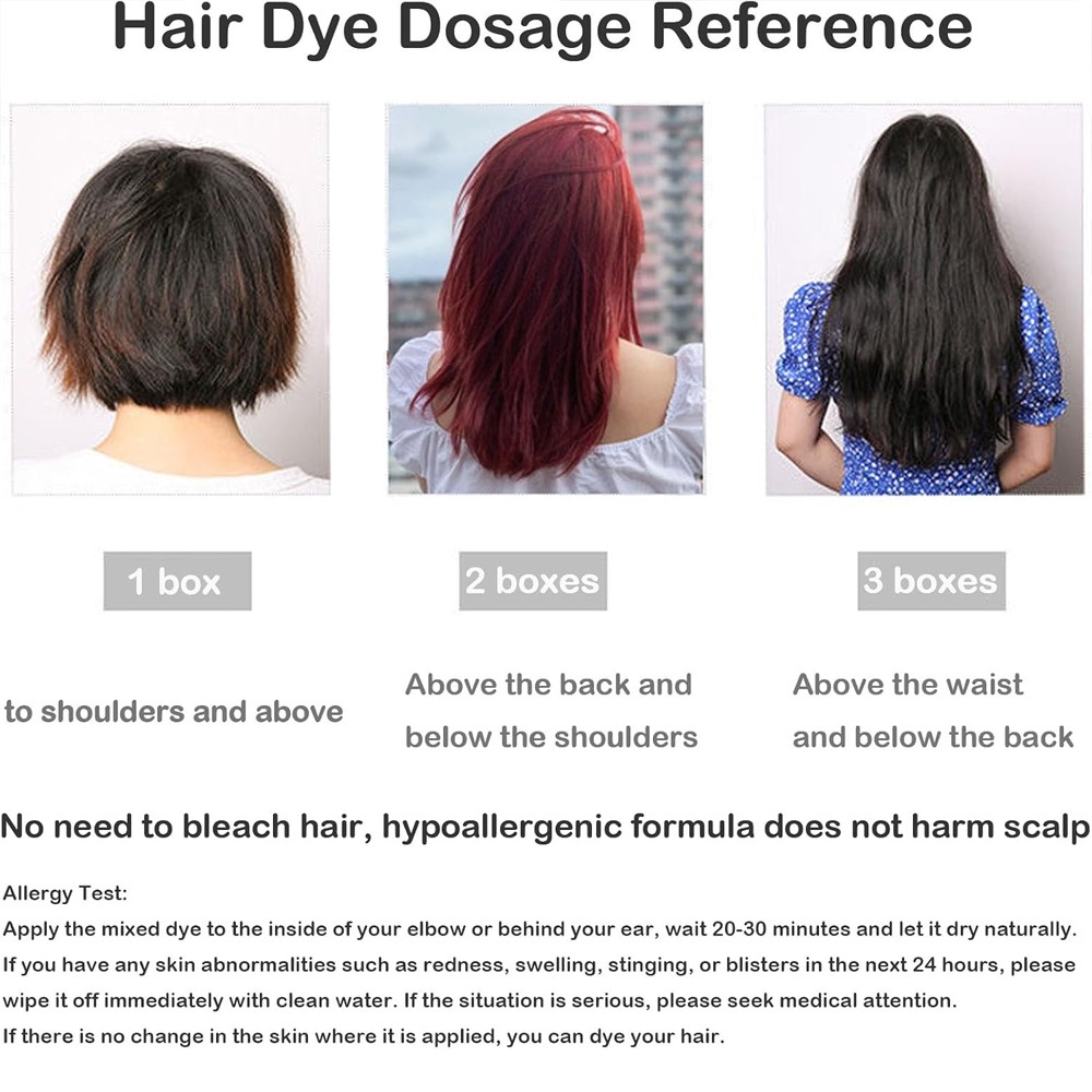 Shoupin Hair Dye, Hair Color No Bleaching Hair Nourishing Coloring Hairdye 3.4oz