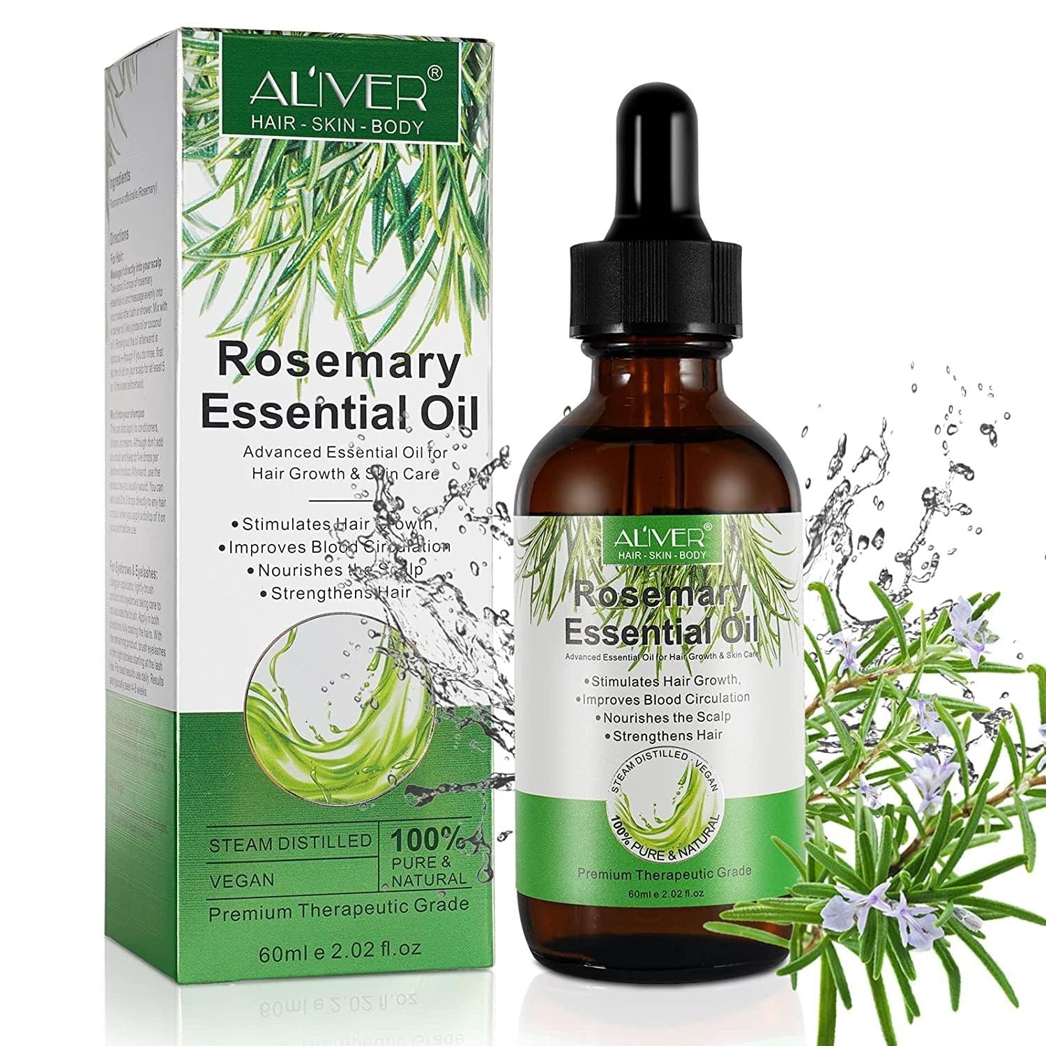NIFEISHI Rosemary Oil for Hair Growth, 100% Pure Organic Rosemary Oil for Eyebro