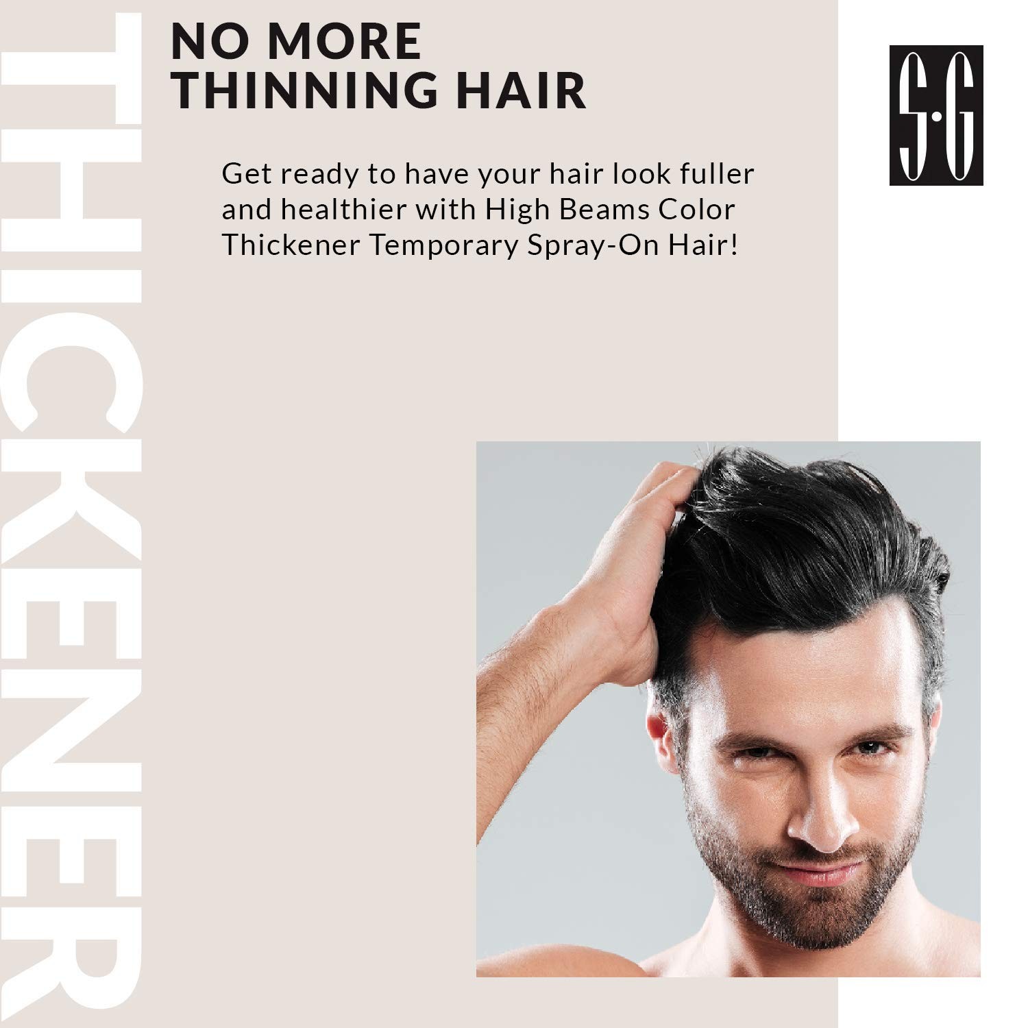 Salon Grafix High Beams Color Thickener 2.7 Ounce (Pack of 1), Jet Black