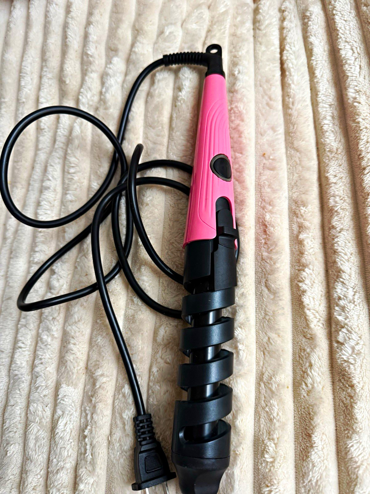 Pink & Black Electric Curling Iron/Wand Hair Curler, Plastic