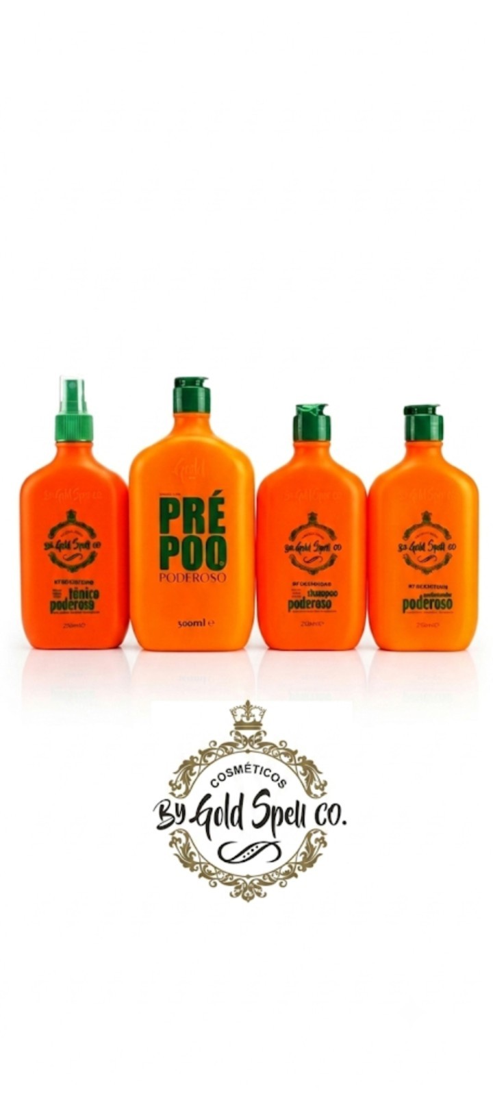 kit POWERFUL GOLD SPELL Pre-Poo 500ml+shampoo+conditioner+tonic 250ml/8.45fl.oz