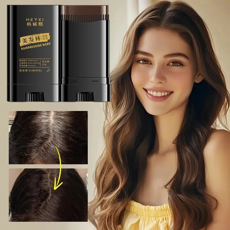 Waterproof Hair Dye Stick Gray Root Touch Up Cover Long Lasting for All Hair Typ
