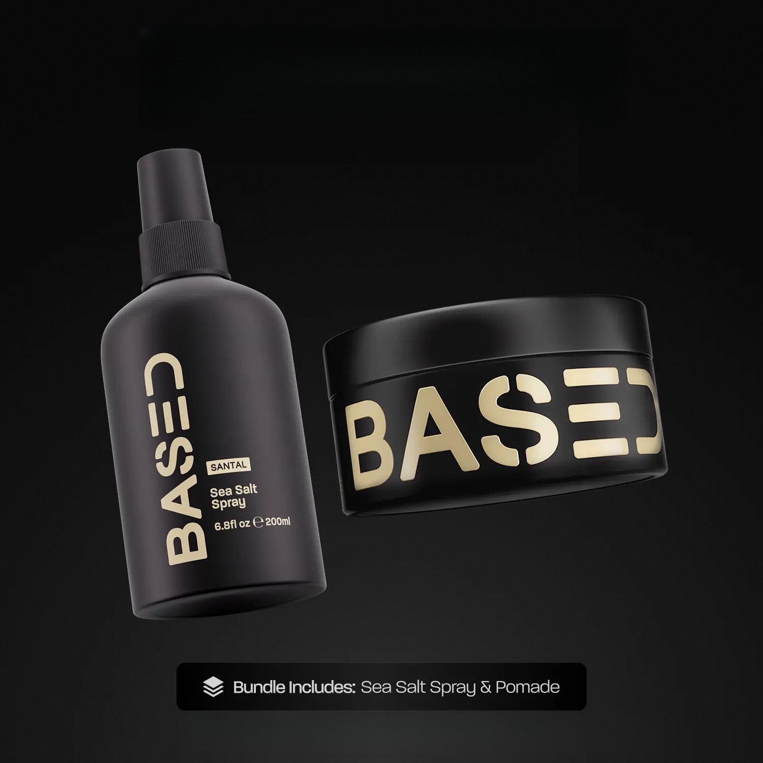 BASED Wave & Style Duo: Sea Salt Spray & Pomade, Non‑Toxic Bundle