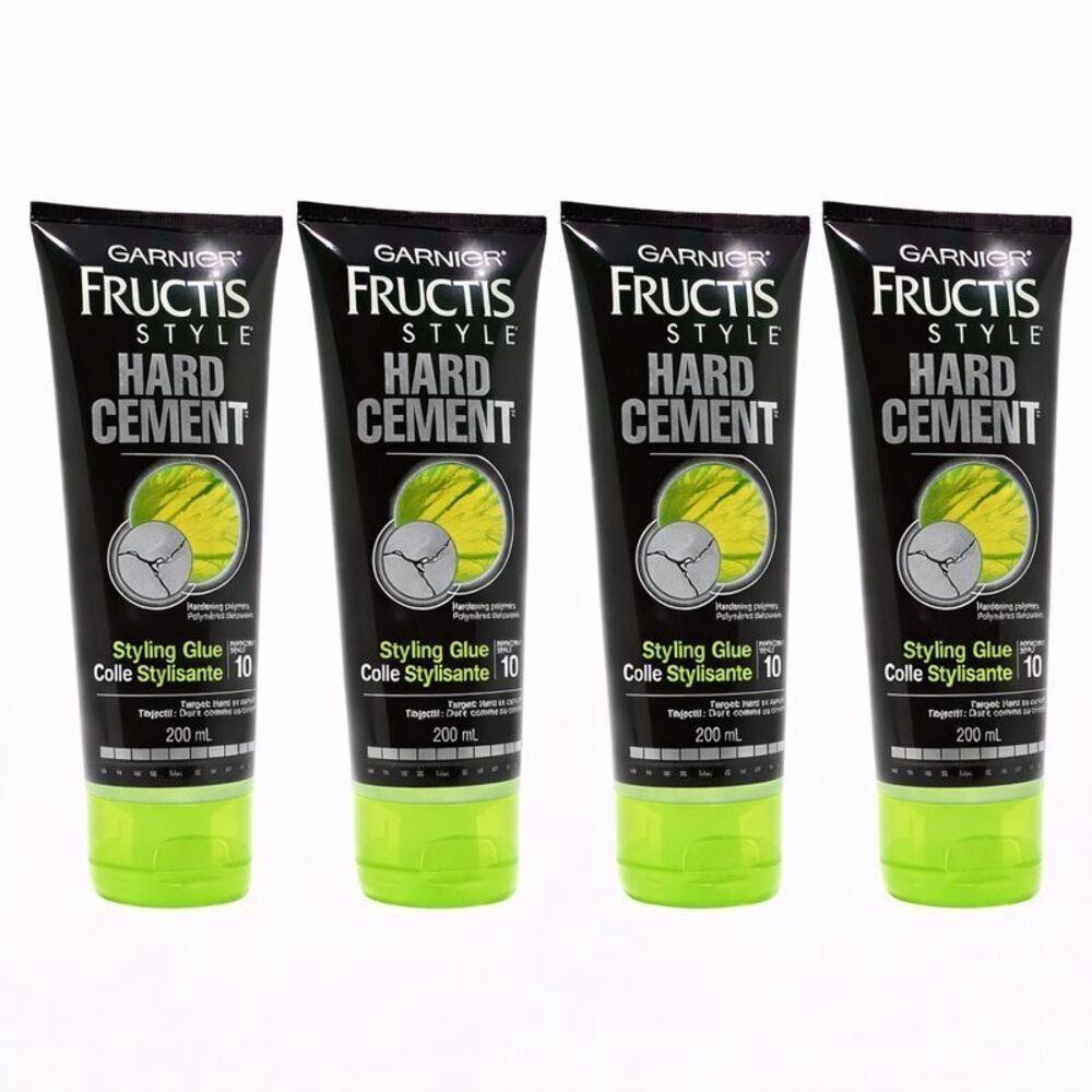 Pack of (4) New Garnier Fructis Style Hard Cement Styling Glue 200 mL