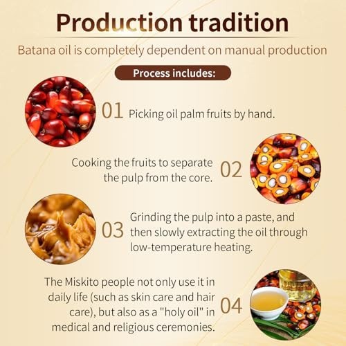 Batana Oil for Hair Growth, 100% Pure & Organic, Traditional Palm Nut | Cold Pre