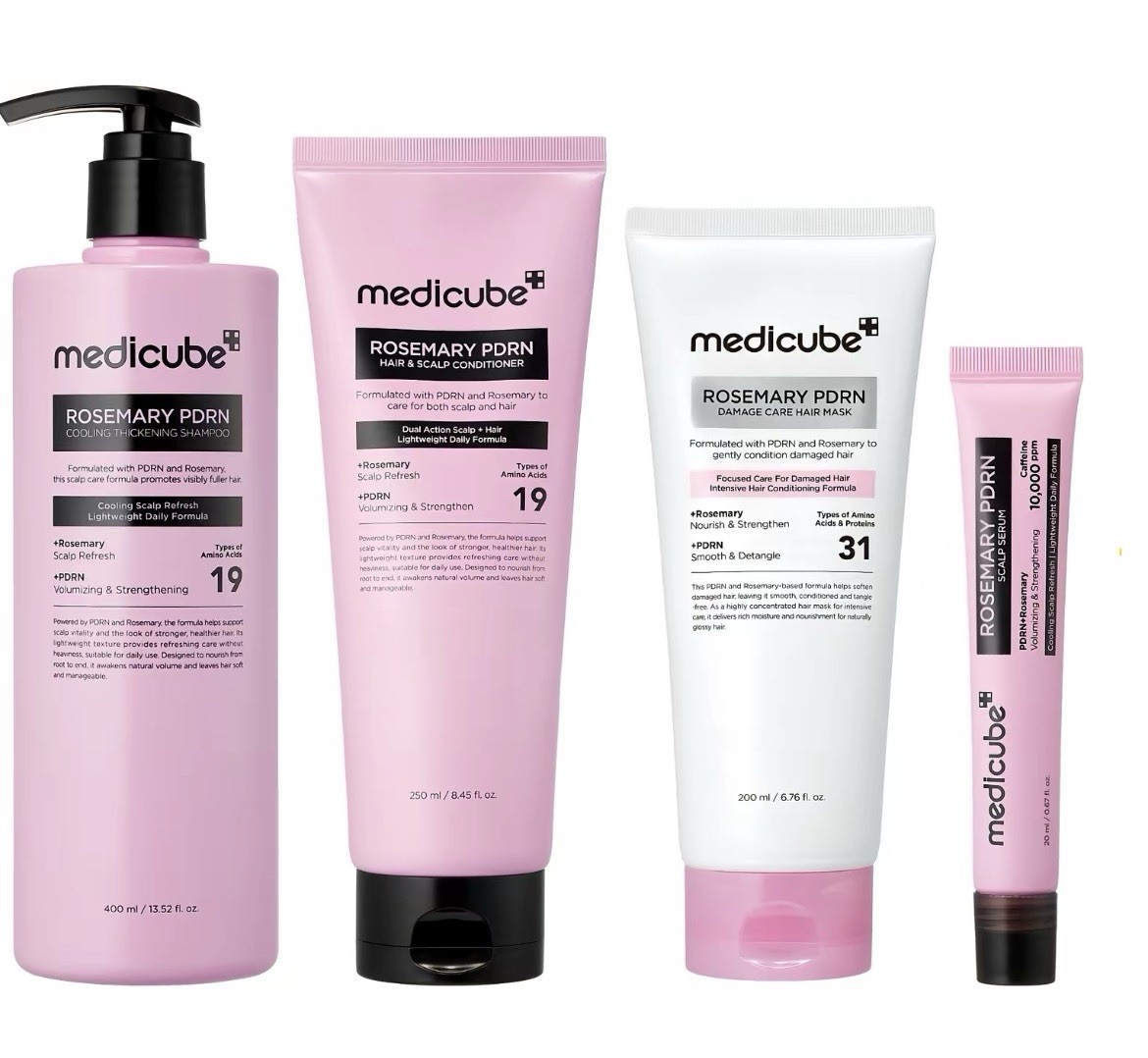 Lot 4 New Medicube Rosemary PDRN Hair Scalp Shampoo, Conditioner Set $99 Value