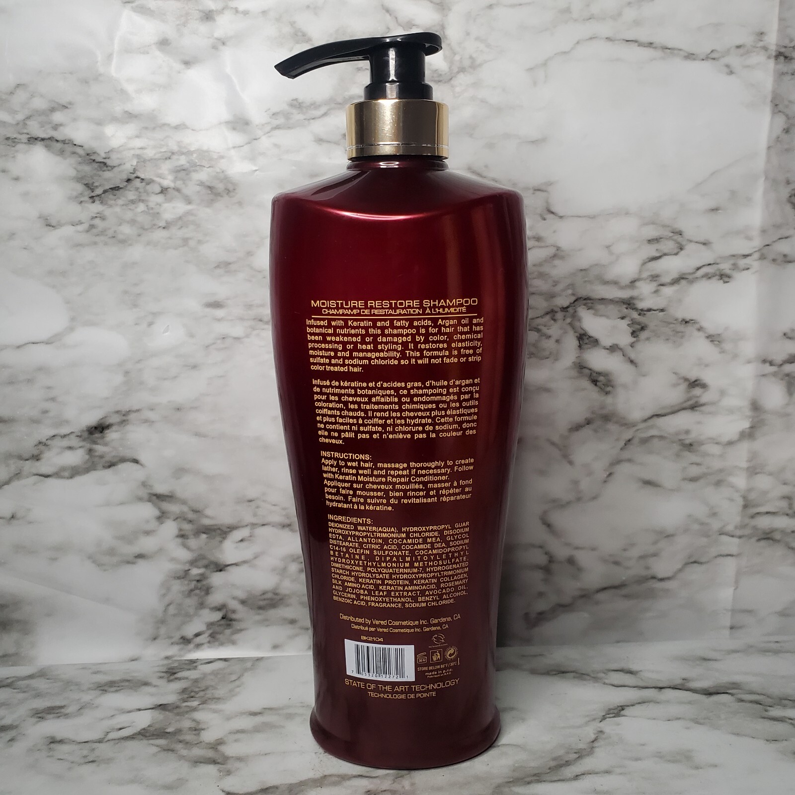 Bio Keratin Luxury Collection Moisture Restore Shampoo 33.8 fl oz Damaged Color